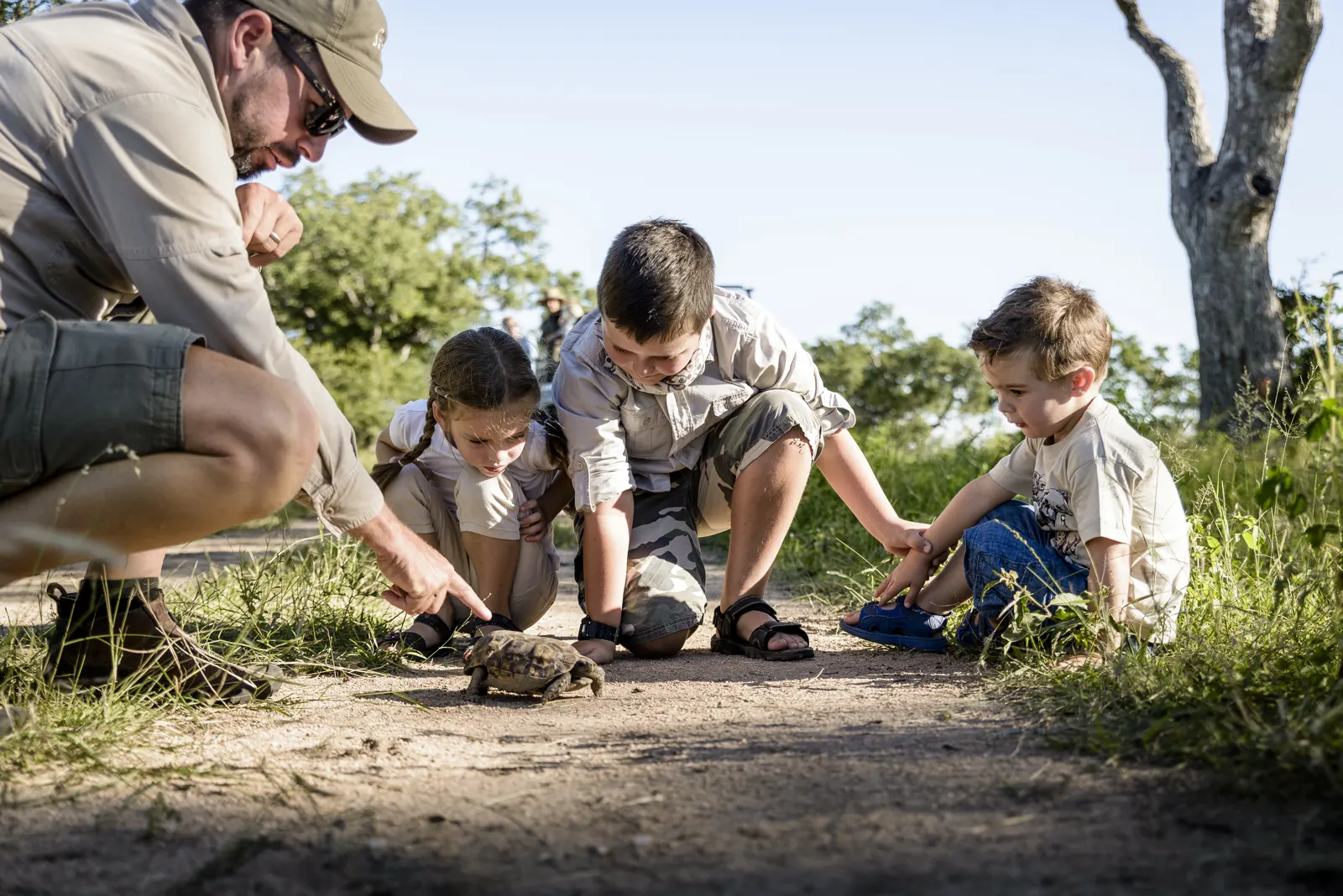 Children on a mini game-ranger course at Singita Sabi Sand